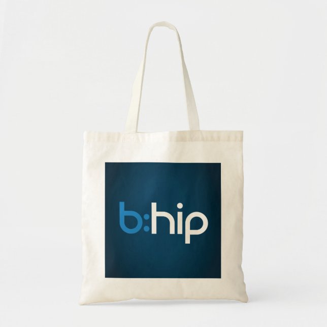 Tote Bag b : budget fourre-tout - arrière - plan bleu de (Devant)