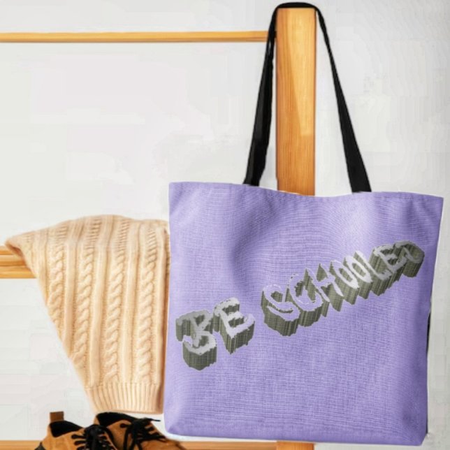 Tote Bag B Grey-Wht scolarisé (This B Schooled Gray-Wht Tote Bag, helps you to stand out in a crowd!)