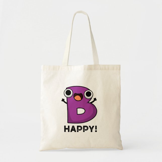 Tote Bag B Joyeux jeu amusant Alphabet Pun (Devant)