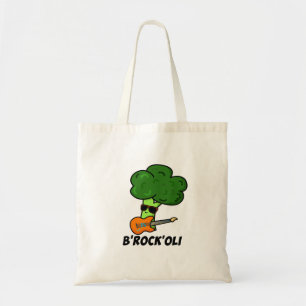 Tote Bag B-Rock-Oli Funny Rocker Broccoli Pun