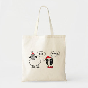 Tote Bag Baa Humbug Mouton de Noël drôle dessin animé