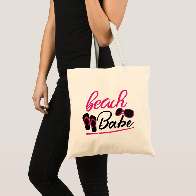 Tote Bag babe de la plage (Devant (produit))