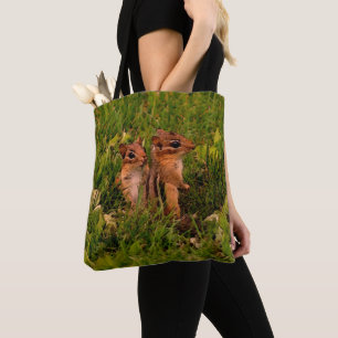 Tote Bag Baby Chipmunks Faune Animal Art