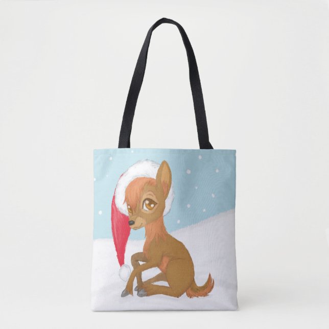 Tote Bag Baby Christmas Reindeer (Devant)