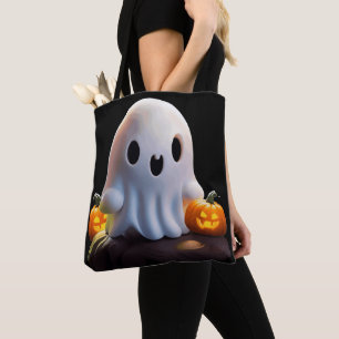 Tote Bag Baby Ghost Déplaisant mignon caractère Halloween