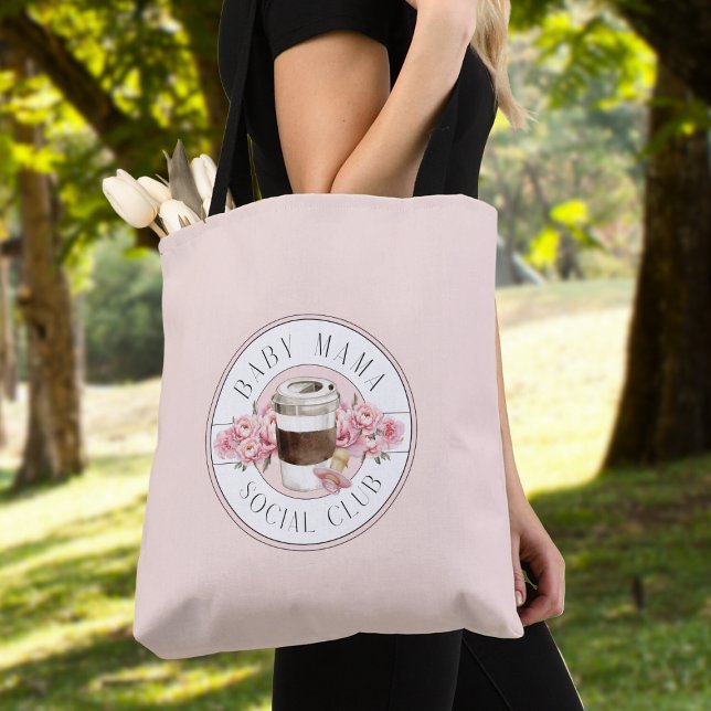 Tote Bag Baby Mama Social Club Rose (Créateur téléchargé)