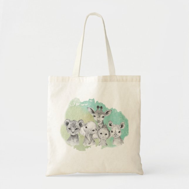 Tote Bag Baby Safari Animaux (Devant)