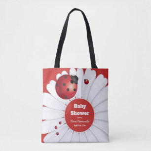 Tote Bag Baby shower noir blanc rouge Fourre-tout de