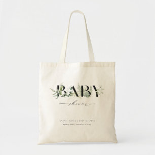 Tote Bag Baby shower Succulent de fougère à feuilles cend