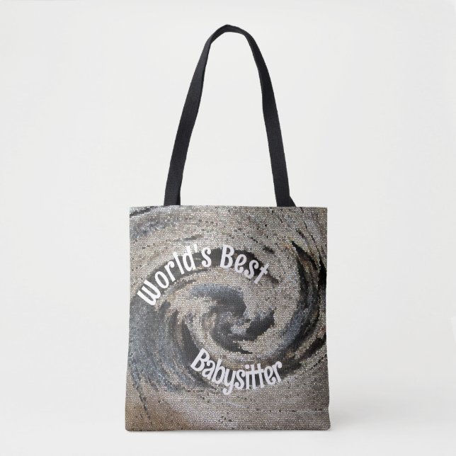 Tote Bag Babysitter Mosaic Genre Neutre Babysitting (Devant)