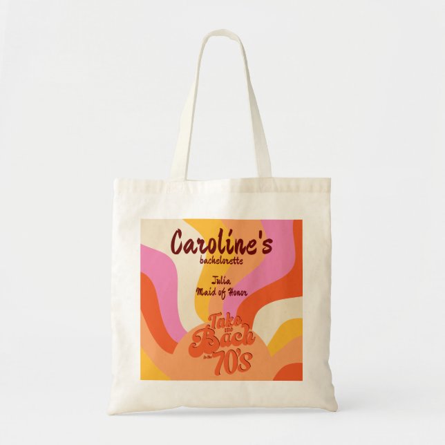 Tote Bag Bach à les années 70 Retro Super Sunset Bacheloret (Devant)