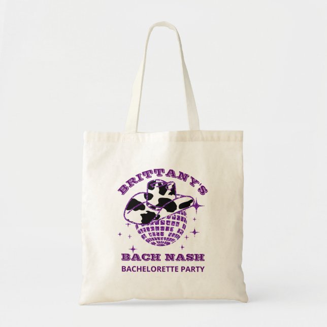 Tote Bag Bach Nash Disco Cowgirl Bachelorette Party (Devant)