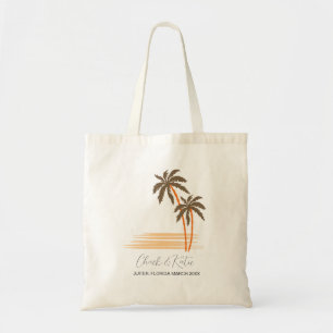 Tote Bag Bachelorette Cadeau Destination Wedding Beach Palm