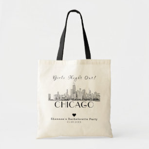 Tote Bag Bachelorette de Chicago personnalisée
