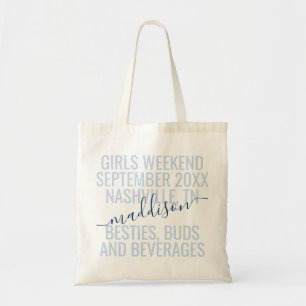 Tote Bag Bachelorette de voyage personnalisée en fin de sem