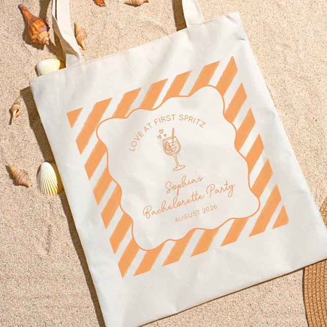Tote Bag Bachelorette Love au First Spritz Italian Aperol (Créateur téléchargé)