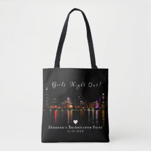 Tote Bag Bachelorette personnalisée Chicago Skyline