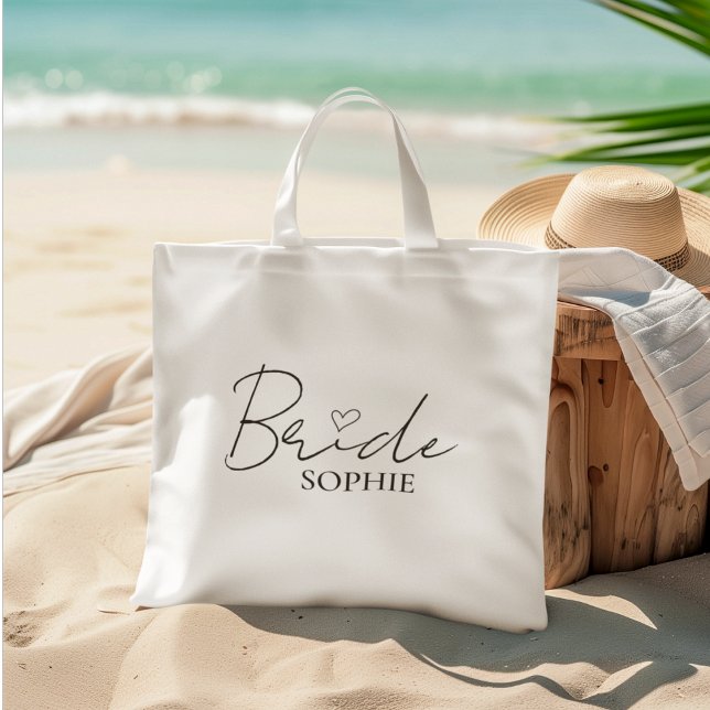 Tote Bag Bachelorette personnalisée Mariée | Nom personnali (Créateur téléchargé)