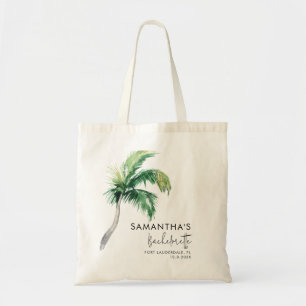 Tote Bag Bachelorette Personnalisée Palm Tree Tropical
