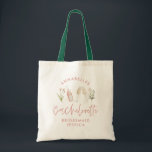 Tote Bag Bachelorette rose girly cocktail floral aquarelle<br><div class="desc">Cocktail rose girly floral aquarelle bachelorette week-end fête préférée totes.</div>