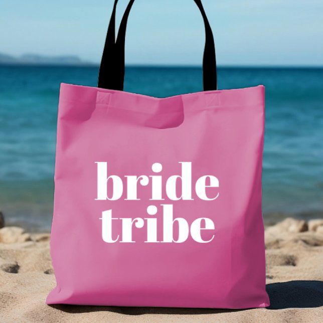 Tote Bag Bachelorette Rose Personnalisée Tribe Mariée Fourr (Créateur téléchargé)