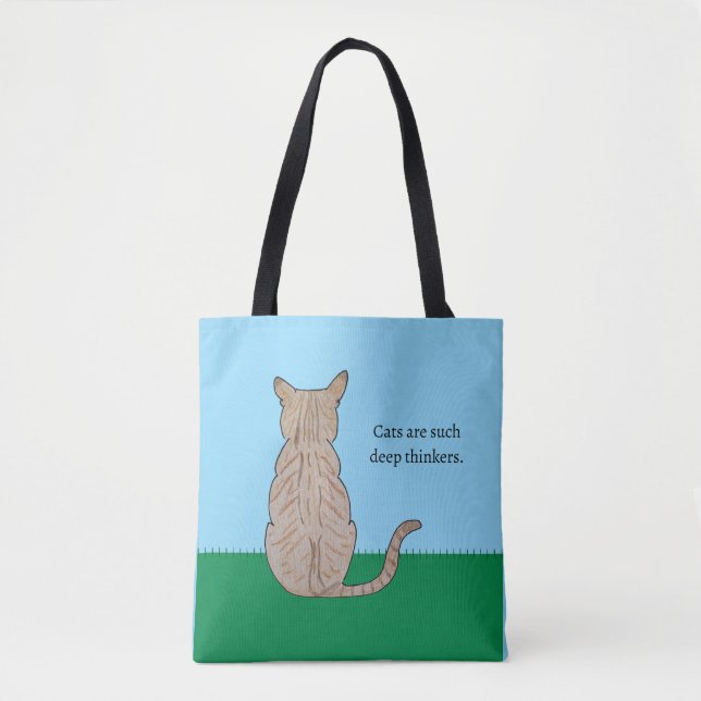Tote Bag Back of Cat-Cats such deep thinkers (Devant)