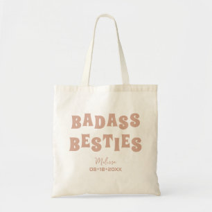 Tote Bag Badass Besties Funny Bridesmaid Favoriser Cadeau