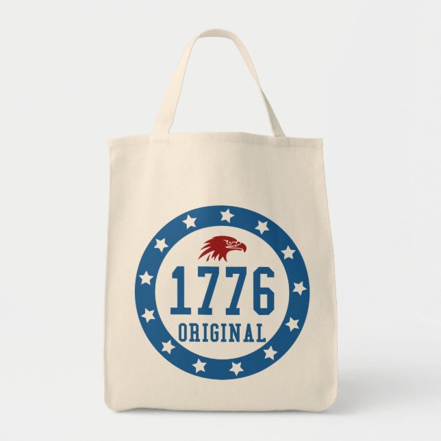 Tote Bag Badge 4 juillet 1776 Original (Devant)