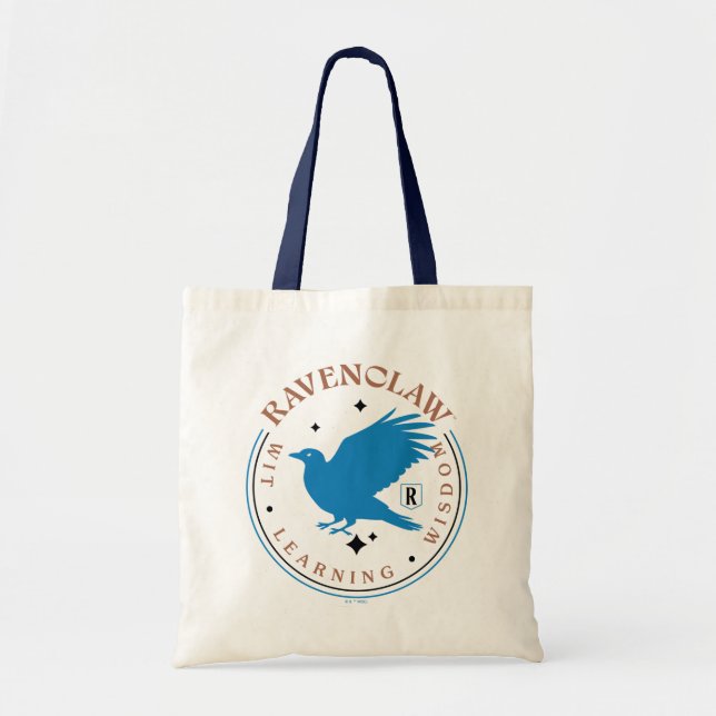 Tote Bag Badge de fierté RAVENCLAW™ Blue Eagle House (Devant)