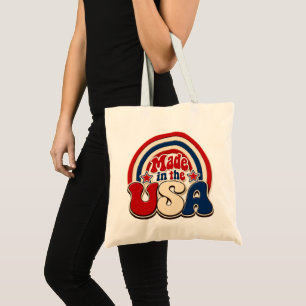 Tote Bag Badge « Fabriqué aux États-Unis » vintage patrioti