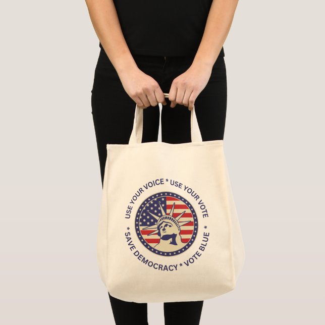 Tote Bag Badge Liberté Utilisez Votre Vote (Devant (produit))