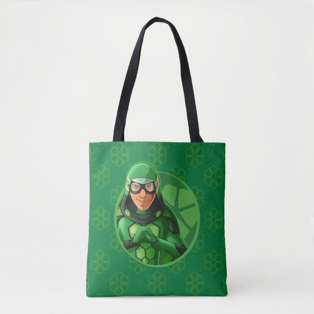 Tote Bag Badge vert Carapace (Devant)