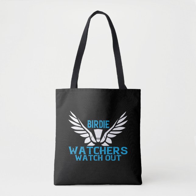 Tote Bag Badminton - Les observateurs de volants, attention (Devant)