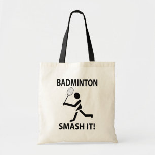 Tote Bag Badminton Racket Smash It Sports Player Badminton