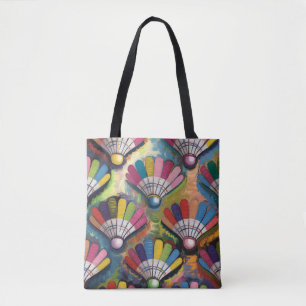 Tote Bag Badminton Shuttlecock Art motif coloré cadeau