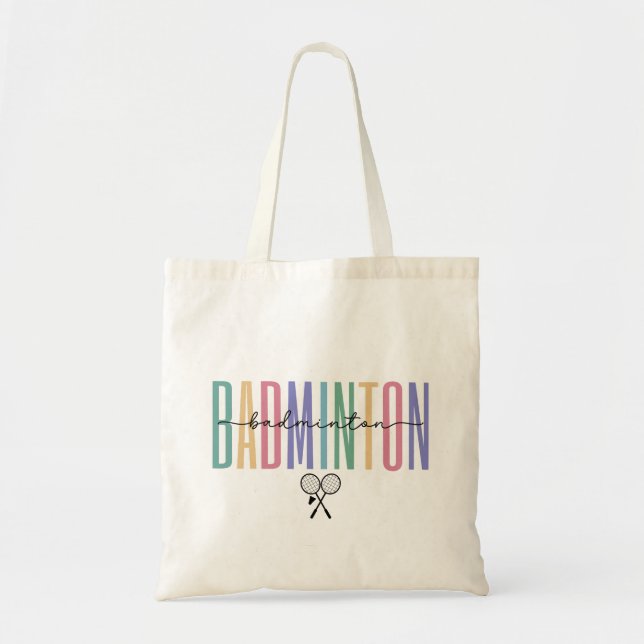 Tote Bag Badminton Sportif & Élégant (Devant)
