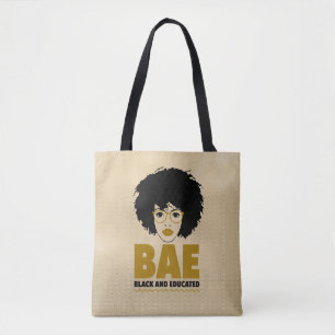 Tote Bag BAE : Femme noire africaine noire et éduquée