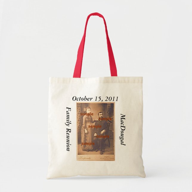 Tote Bag Bag - Family reunion - border text (Devant)