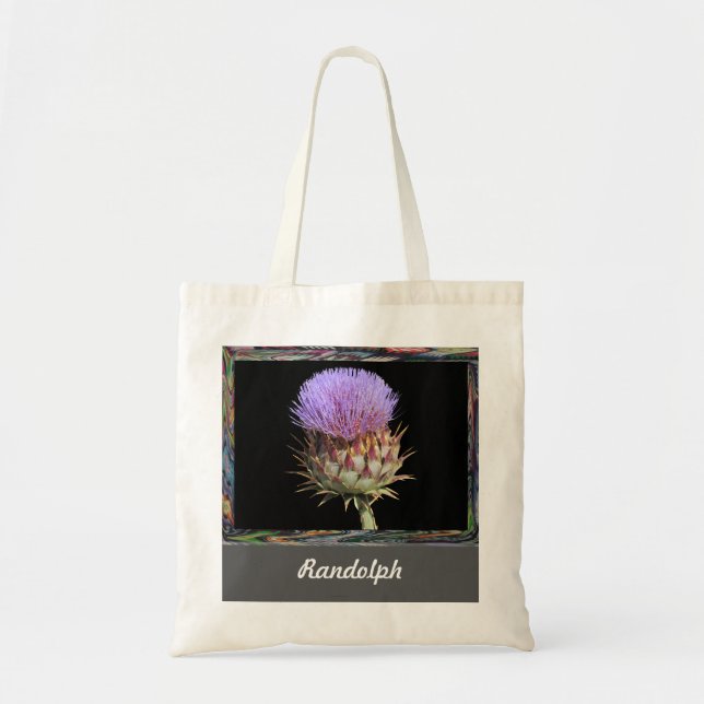 Tote Bag Bag - Thistle and Name (Devant)