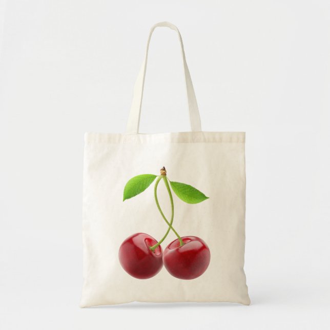 Tote Bag Bag with pair of sweet cherries (Devant)