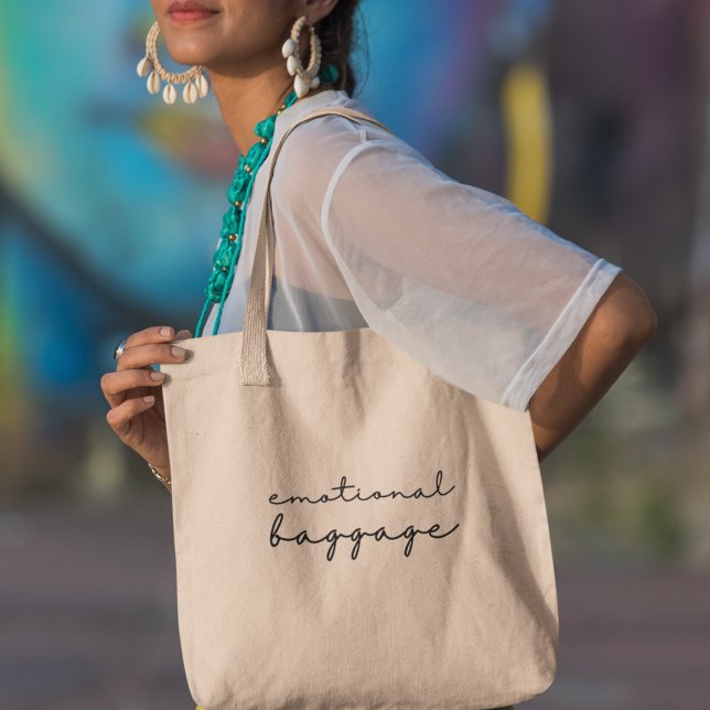 Tote Bag Bagage Émotionnel Transportez Vos Sentiments avec  (Shop now and lighten your load with a touch of laughter!)