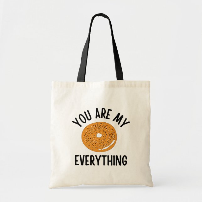 Tote Bag Bagel Tu Es Tout Pour Moi Drôle (Devant)