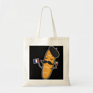 Tote Bag Baguette Française Détenant Un Drapeau Français Et