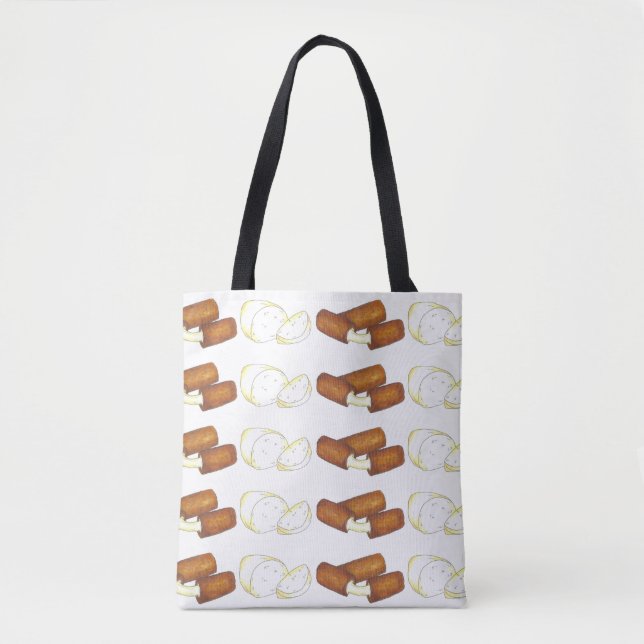 Tote Bag Baguettes de fromage Mozzarella Alimentation en bo (Devant)