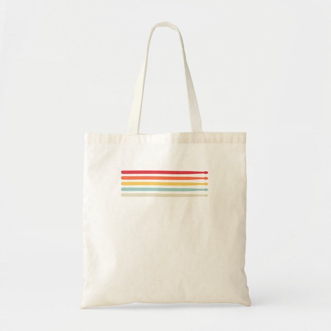 Tote Bag Baguettes tambour tambour Bâtons tambour rétros Vi (Devant)