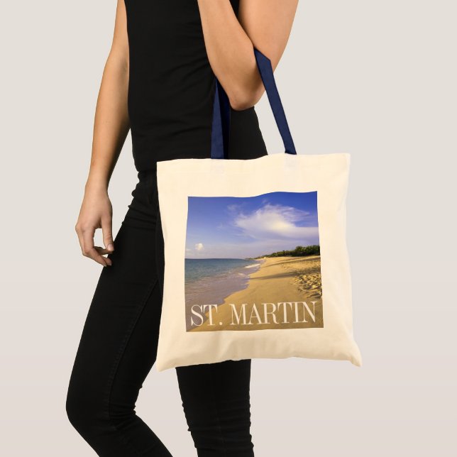 Tote Bag Baie Longue Long Bay Beach, St. Martin (Devant (produit))