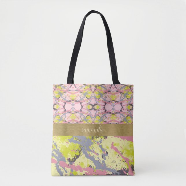 Tote Bag Baies Colorées Éclaboussure de Peinture (Devant)