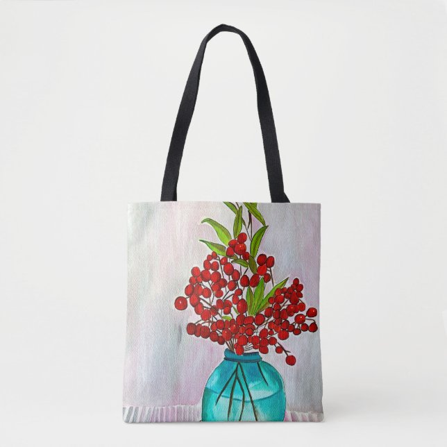 Tote Bag Baies d'eau Red Christmas Berries (Devant)