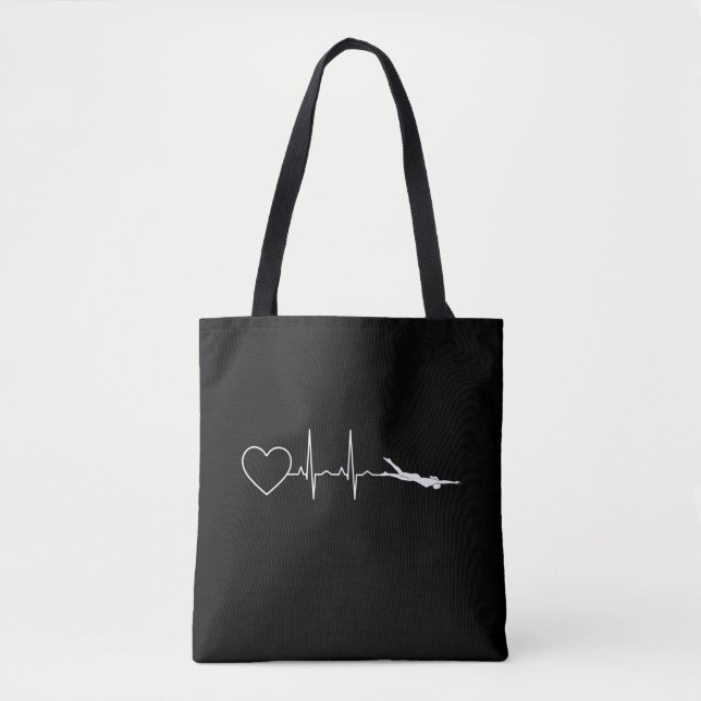 Tote Bag Baignade - Baignade Coeur (Devant)
