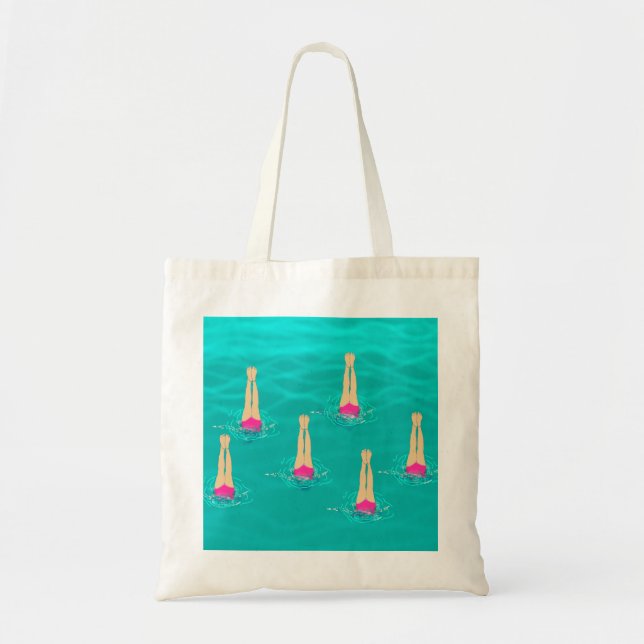 Tote Bag Baignades Artistiques Nager Sous La Fête De Baigna (Devant)